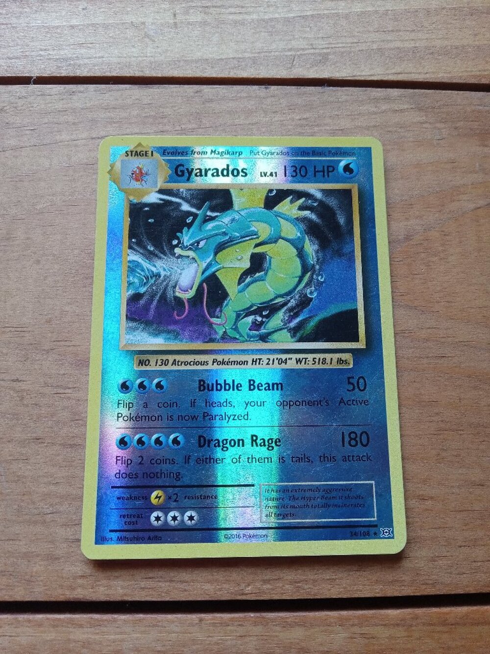 Pokemon XY Evolutions Gyarados Reverse Holo LP